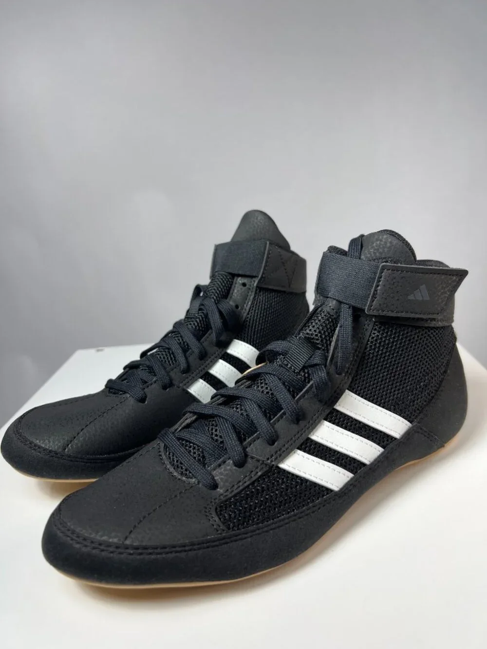 Adidas HVC 2 Wrestling Shoes Black/White AQ3325 - Size 7.5 US NWT